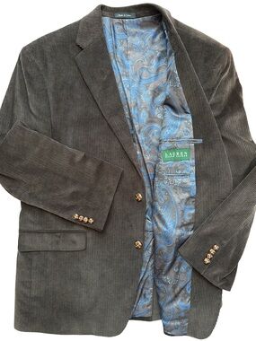 Lauren Ralph Lauren Men’s Corduroy Blazer Jacket Brown Buttons Designer Size XL